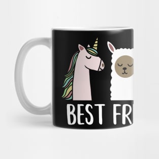 Best Friends Unicorn, Llama, Flamingo Mug